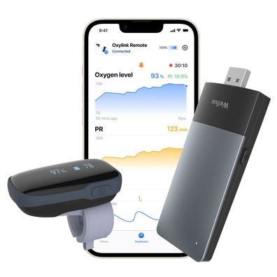 ViATOM Pulsoximeter Finger mit WLAN Linker Bluetooth Alarm 2 Benutzer