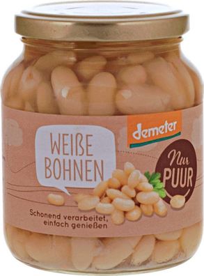 3x Nur Puur Weiße Bohnen Demeter 350g