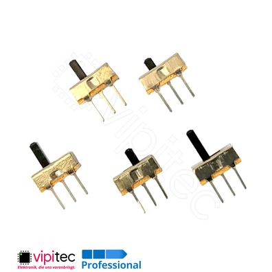 THT Schiebeschalter Auswahl | SPDT 30V 50mA Mini Micro 3-Pin 2-Pos 8,5x3,7x3,5mm