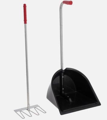 KERBL Mistboy schwarz Höhe 75 cm, Mistkratzer für die Reinigung von Pferdeboxen