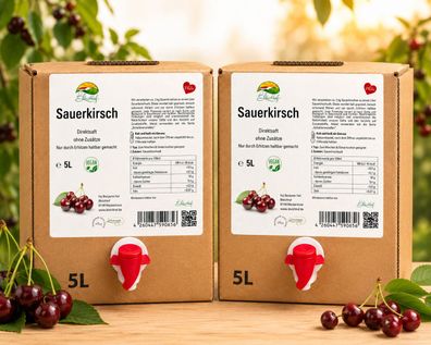 Bleichhof Sauerkirschsaft - 100% Direktsaft, Bag-in-Box 2x 5l Saftbox)