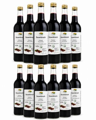 Bleichhof Sauerkirschsaft - 100% Direktsaft OHNE Zuckerzusatz, vegan (12x 0,72l)
