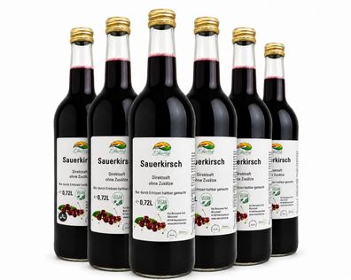 Bleichhof Sauerkirschsaft - 100% Direktsaft (6x 0,72l)