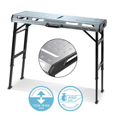 Stahlwerk Mobiler Schweißtisch AWT-930 ST 1068 x 532mm Werkbank Höhenverstellbar
