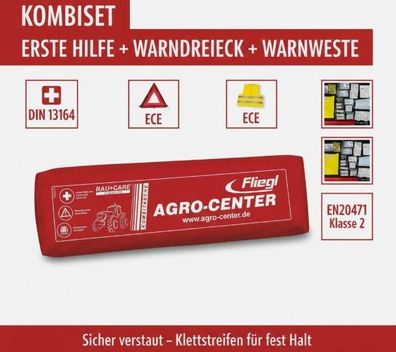 Fliegl Trio Kombitasche KFZ Verbandskasten Warnweste Warndreieck DIN 13164