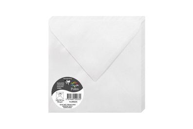 Clairefontaine Umschläge 165x165 perlm weiss