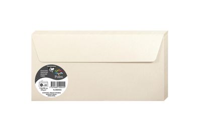 Clairefontaine Umschlag DL Pollen 120g perl elfenbein