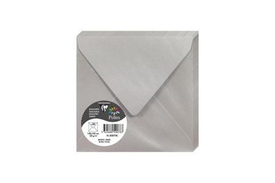 Clairefontaine Umschlag Pollen 140x140 120g silber