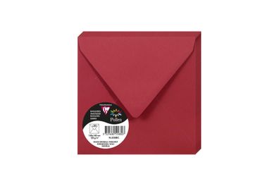 Clairefontaine Umschlag Pollen 140x140 120g kirschrot