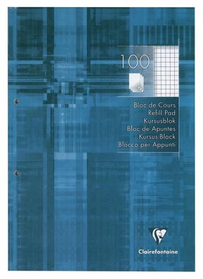 Clairefontaine Kursusblock A4 kar 2-fach gel 100Bl