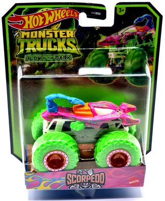 Hot Wheels Glow in the Dark Leuchtet Im Dunkeln Monster Trucks Auto Scorpedo