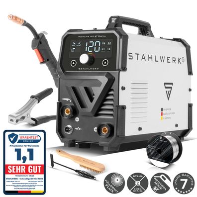 Stahlwerk Schweißgerät FLUX 120 ST Digital Fülldraht MMA/ARC LIFT TIG Funktion