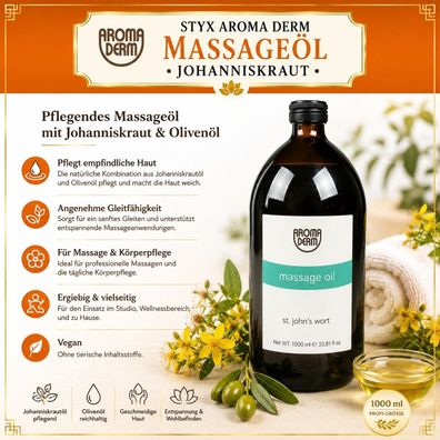 STYX Aroma Derm Massageöl Johanniskraut - 1.000 ml
