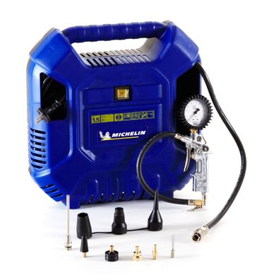 Michelin MB1 tragbarer Luftkompressor ölfrei 8 Bar 1,5 PS mit Manometer