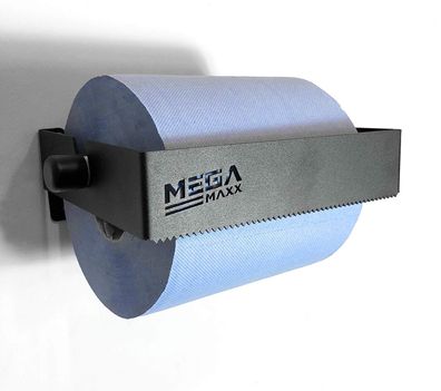 MegaMaxx Papierhandtuchhalter zum Abreißen Wandmontage Stahl Schwarz
