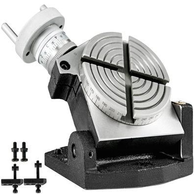 BestEquip Rundtisch Teilapparat 100mm horizontal vertikal schwenkbar Fräsen