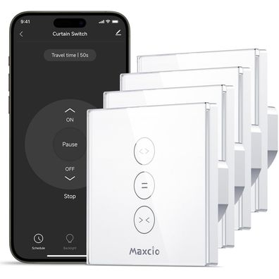 Maxcio Smart Rollladen-Schalter WLAN 4er Pack kompatibel mit Alexa Google Home