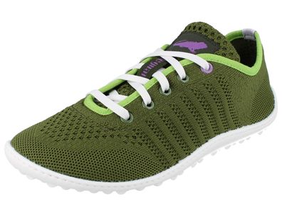 Leguano Go Damen Barfußschuhe grün Textil