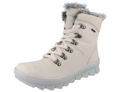 LEGERO Novara Damen Schnürstiefel beige Nubukleder Goretex