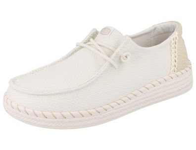 HEY DUDE Wendy Espadrille Damen Schlupfsneaker weiß Textil