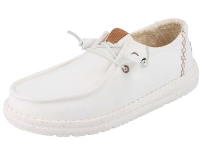 HEY DUDE Wendy Chambray Grid Damen Schlupfsneaker weiß Textil