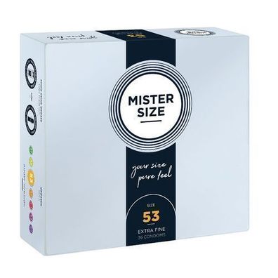 Mister Size Passform-Kondome 53mm, 36 Stück Packung für individuellen Komfort
