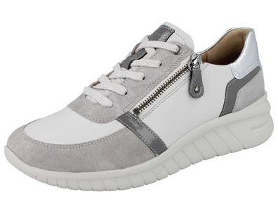 Hartjes Wave Damen Sneaker grau silber Lederkombination