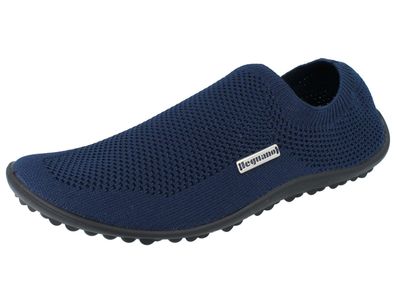 Leguano Scio Barfußschuhe Slipper blau Textil