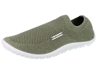 Leguano Scio Damen Barfußschuhe Slipper grün Textil