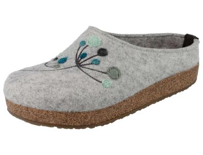 Haflinger Grizzly Amaya Damen Filzclogs steingrau Wollfilz