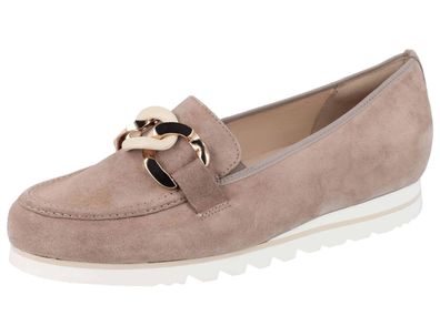 HASSIA Pisa G Damen Slipper beige Velourleder