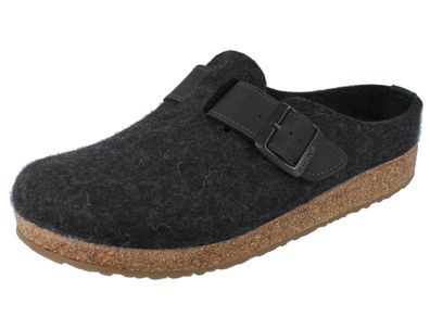 Haflinger Grizzly Chicago Herren Hausschuhe grau Wollfilz