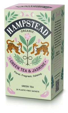 3x Hampstead Tea Organic Dreamy Jasmine Green Tea 40g