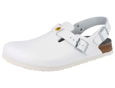 Birkenstock Tokio Prof Damen Clogs weiss Glattleder normale Weite