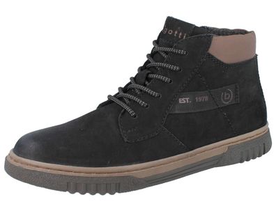 Bugatti Herren Stiefel schwarz geöltes Leder