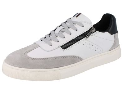 Bugatti Herren Schnürsneaker weiß Leder