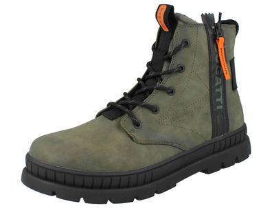 Bugatti Herren Winterstiefel olivgrün Kunstleder