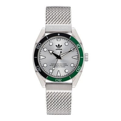 Adidas Edition Two AOFH22503 Herrenuhr Quarzuhr Edelstahlgehäuse Silber Armbanduhr