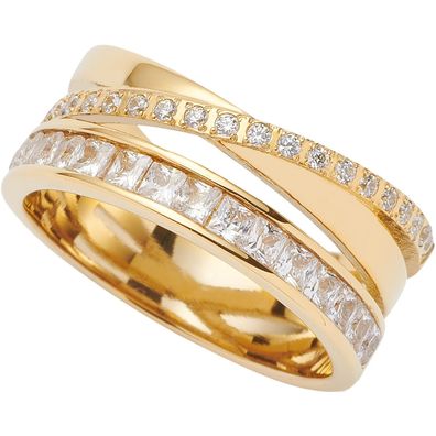 Leonardo Schmuck Damenring Sarah Edelstahl Goldfarben 02544