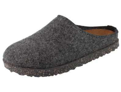 Haflinger Manhattan Damen Hausschuhe grau Wollfilz