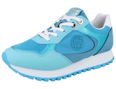 BAGATT Damen Sneaker blau Mesh Kunstleder