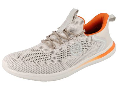 Bugatti Herren Schlupf Sneaker beige orange Textil