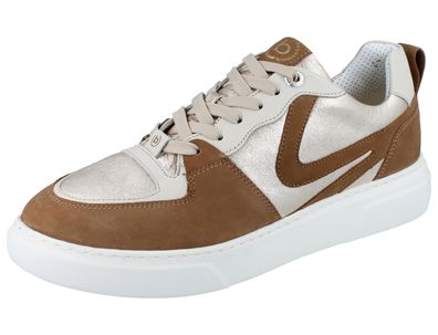 Bugatti Damen Sneaker braun silber Leder/Textil