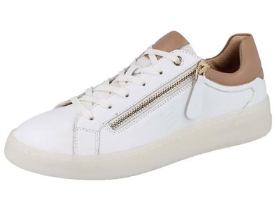 BAGATT Damen Sneaker weiß braun Leder/Textil