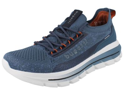 Bugatti Herren Schlupf Sneaker blau Textil