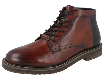 Bugatti Herren Stiefelette Warmfutter braun Glattleder