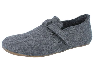 Haflinger Everest Focus Herren Hausschuhe grau Wollfilz