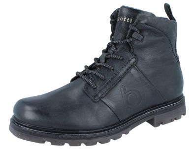 Bugatti Herren Stiefel schwarz Leder