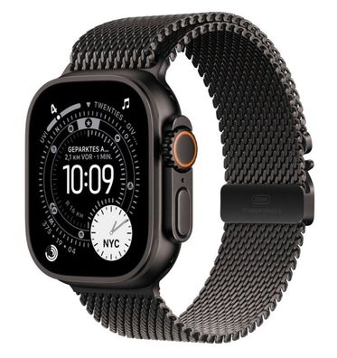 Apple Watch Ultra 3 Titanium Black Milanese Loop Black L - Kaufen