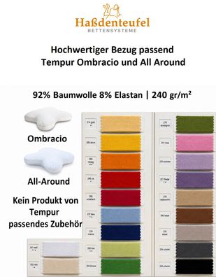 Kissenbezug für Tempur All-Around Ombracio Schmetterlingskissen BaumwolleElastan